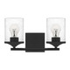 Quoizel Abner Two Light Bath in Matte Black - ABR8614MBK