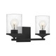 Quoizel Abner Two Light Bath in Matte Black - ABR8614MBK