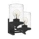 Quoizel Abner Two Light Bath in Matte Black - ABR8614MBK
