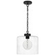 Quoizel Abner One Light Mini Pendant in Matte Black - ABR1512MBK