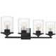 Quoizel Abner Four Light Bath in Matte Black - ABR8628MBK