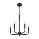 Quoizel Abner Five Light Chandelier in Matte Black - ABR5018MBK