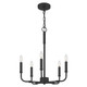 Quoizel Abner Five Light Chandelier in Matte Black - ABR5018MBK