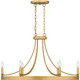 Quoizel Aspyn Six Light Island Chandelier in Light Gold - APN636LG