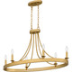 Quoizel Aspyn Six Light Island Chandelier in Light Gold - APN636LG