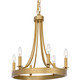 Quoizel Aspyn Six Light Island Chandelier in Light Gold - APN636LG