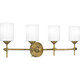 Quoizel Aria Four Light Bath in Weathered Brass - ARI8631WS