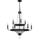 Quoizel Adelaide Nine Light Chandelier in Matte Black - ADL5030MBK