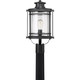 Quoizel Booker One Light Outdoor Post Mount in Mystic Black - BKR9010K Quoizel Booker One Light Outdoor Post Mount in Mystic Black - BKR9010K