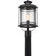 Quoizel Booker One Light Outdoor Post Mount in Mystic Black - BKR9010K Quoizel Booker One Light Outdoor Post Mount in Mystic Black - BKR9010K