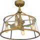 Quoizel Barlow Four Light Fandelier in Weathered Brass - BAW3122WS