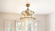 Quoizel Barlow Four Light Fandelier in Weathered Brass - BAW3122WS