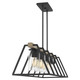 Quoizel Brockton Five Light Linear Chandelier in Grey Ash - BRT3542GK