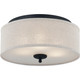 Quoizel Blanche Three Light Flush Mount in Matte Black - BLA1616MBK