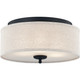 Quoizel Blanche Three Light Flush Mount in Matte Black - BLA1616MBK