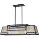 Quoizel Atwater Four Light Island Chandelier in Matte Black - ATW439MBK