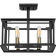 Quoizel Citadel Four Light Semi-Flush Mount in Earth Black - CDL1714EK