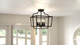 Quoizel Blanche Four Light Semi-Flush Mount in Matte Black - BLA1714MBK