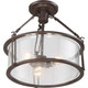 Quoizel Buchanan Three Light Semi-Flush Mount in Western Bronze - BCN1716WT