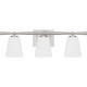 Quoizel Brindley Three Light Bath in Brushed Nickel - BID8623BN