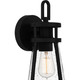 Quoizel Barber One Light Outdoor Wall Mount in Matte Black - BAB8406MBK Quoizel Barber One Light Outdoor Wall Mount in Matte Black - BAB8406MBK