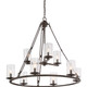 Quoizel Buchanan Nine Light Chandelier in Western Bronze - BCN5009WT