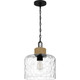 Quoizel Baltic One Light Mini Pendant in Matte Black - BTC1512MBK Quoizel Baltic One Light Mini Pendant in Matte Black - BTC1512MBK