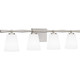 Quoizel Brindley Four Light Bath in Brushed Nickel - BID8631BN