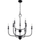 Quoizel Blanche Nine Light Chandelier in Matte Black - BLA5027MBK Quoizel Blanche Nine Light Chandelier in Matte Black - BLA5027MBK
