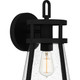 Quoizel Barber One Light Outdoor Wall Mount in Matte Black - BAB8409MBK Quoizel Barber One Light Outdoor Wall Mount in Matte Black - BAB8409MBK