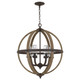 Quoizel Fusion Six Light Pendant in Rustic Black - FSN3525RK