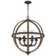 Quoizel Fusion Six Light Pendant in Rustic Black - FSN3525RK