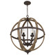 Quoizel Fusion Six Light Pendant in Rustic Black - FSN3525RK