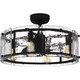 Quoizel Fortress Four Light Fandelier in Earth Black - FTS3124EK