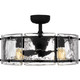 Quoizel Fortress Four Light Fandelier in Earth Black - FTS3124EK