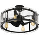 Quoizel Fortress Four Light Fandelier in Earth Black - FTS3124EK