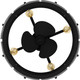 Quoizel Fortress Four Light Fandelier in Earth Black - FTS3124EK