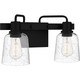 Quoizel Lydia Two Light Bath in Matte Black - LYD8616MBK Quoizel Lydia Two Light Bath in Matte Black - LYD8616MBK