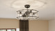 Quoizel Fortress Four Light Fandelier in Mottled Silver - FTS3124MM