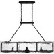Quoizel Fortress Six Light Island Chandelier in Earth Black - FTS638EK