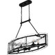 Quoizel Fortress Six Light Island Chandelier in Earth Black - FTS638EK