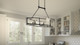Quoizel Fortress Six Light Island Chandelier in Earth Black - FTS638EK