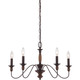 Quoizel Holbrook Five Light Chandelier in Tuscan Brown - HK5005TC Quoizel Holbrook Five Light Chandelier in Tuscan Brown - HK5005TC