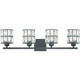 Quoizel Gibson Four Light Bath in Matte Black - GIB8630MBK