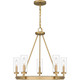Quoizel Kelleher Five Light Chandelier in Nouveau Painted Weathered Brass - KEL5025NWS