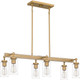Quoizel Kelleher Six Light Island Chandelier in Nouveau Painted Weathered Brass - KEL633NWS