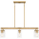Quoizel Kelleher Six Light Island Chandelier in Nouveau Painted Weathered Brass - KEL633NWS