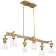 Quoizel Kelleher Six Light Island Chandelier in Nouveau Painted Weathered Brass - KEL633NWS