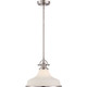 Quoizel Grant One Light Pendant in Brushed Nickel - GRT2814BN Quoizel Grant One Light Pendant in Brushed Nickel - GRT2814BN