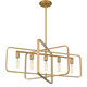 Quoizel Dupree Five Light Island Chandelier in Brushed Weathered Brass - PCDPR534BWS Quoizel Dupree Five Light Island Chandelier in Brushed Weathered Brass - PCDPR534BWS